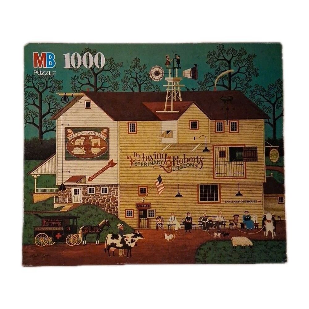 MB - Charles Wysocki - Veterinarian & Surgeon - Vintage 1992 - 1000 PC RARE